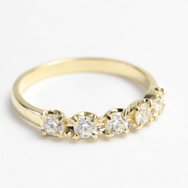 楽天市場】ライトブラウン ダイヤモンド リング 0.5ct K18 18金