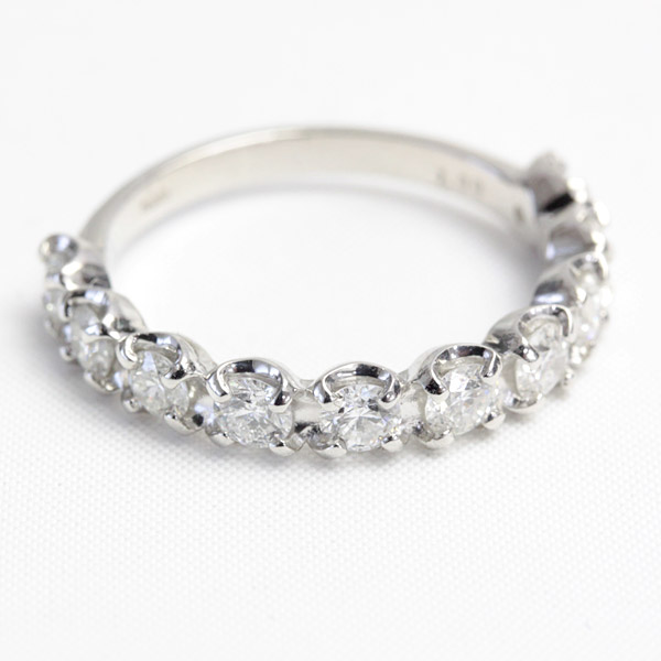 楽天市場】pt900 ダイヤモンド レール エタニティリング 1ct 1カラット