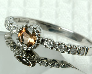 楽天市場】アンダリュサイト 4.0×6.0サイズ × ダイヤモンド リング