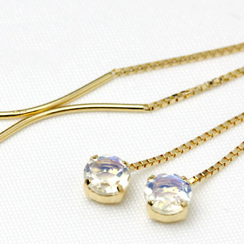 アメリカンピアス ロイヤルブルームーン 4.0mm アメリカンチェーンピアス ロングタイプ｜ジュエリーエクセレンテ