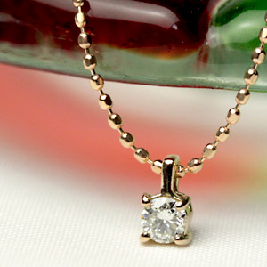 K18 ダイヤモンドネックレス 0.09ct 一粒ダイヤ ≪IRIDE イリーデ≫ ホワイトゴールド・ピンクゴールド・イエローゴールド