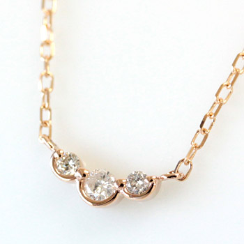 K10 ダイヤモンド ネックレス 0.06ct