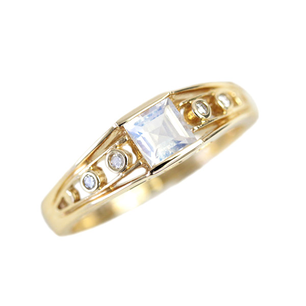 楽天市場】K18 リング ロイヤルブルームーン スクエアカット