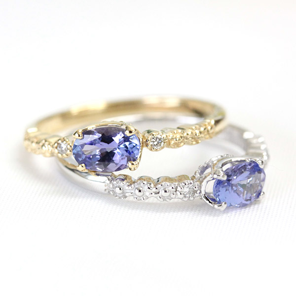 楽天市場】アンダリュサイト 4.0×6.0サイズ × ダイヤモンド リング