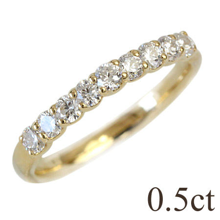 楽天市場】K18 マルチカラー ダイヤモンド ミル打ち エタニティリング