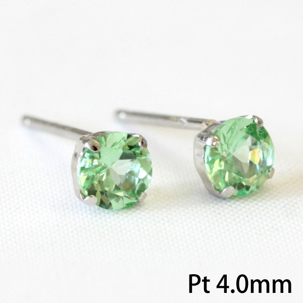 楽天市場】K18 UVタイプ ガーネット 4.0mm ピアス グリーンガーネット