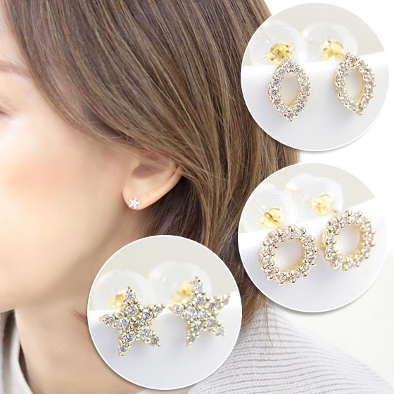 【新品同様】K18 ダイヤモンド フープ ピアス パヴェ0.3ct 楽天市場】K18 パヴェ ダイヤモンド ピアス 0.3ct フープピアス