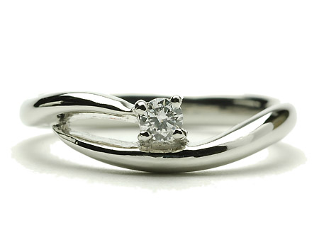 プラチナ リング ダイヤモンドリング0.08ct pt