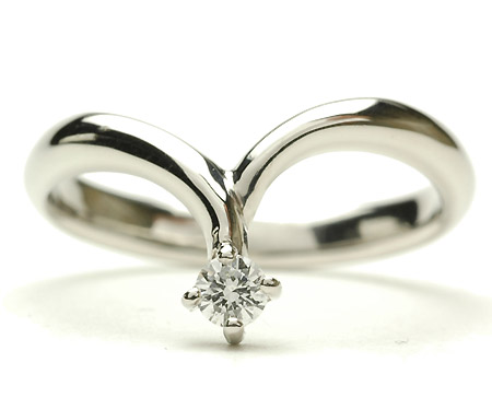 プラチナ リング　ダイヤモンドリング0.1ct Pt K18でも作成可 イエローゴールド ピンクゴールド｜ジュエリーエクセレンテ