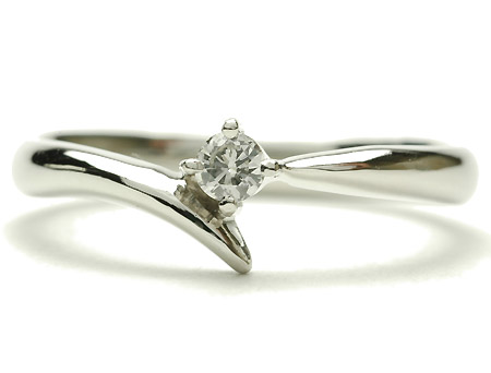 プラチナ リング ダイヤモンドリング0.08ct pt K18でも作成可 イエローゴールド ピンクゴールド｜ジュエリーエクセレンテ