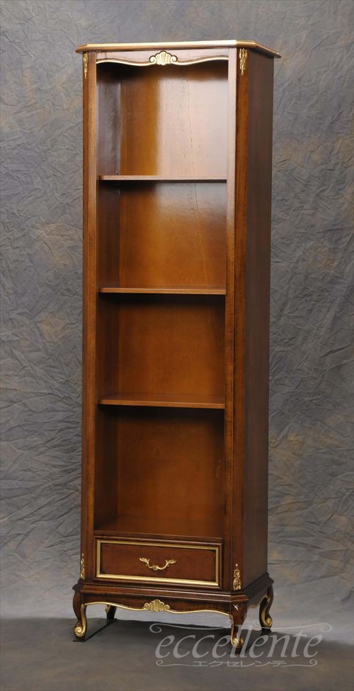 大人女性の イタリア 完成品 木製 アンティーク ブックケース 本棚 