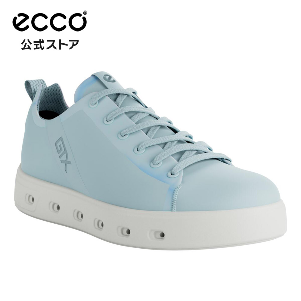 『美品』ECCO エコー　ストリート　720 スニーカー　ゴアテックス　ブルー ECCO Street 720 メンズ レザーGore-Texスニーカー | ブルー