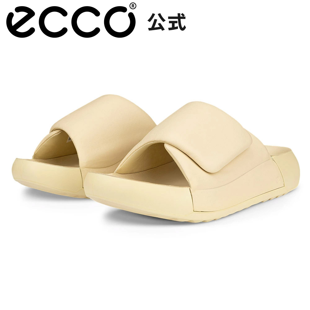 [ECCO公式] コズモ ピーエフ 本革 レディース ふかふか パフ サンダル STRAW イエロー ウィメンズ 履きやすい 靴 おしゃれ ECCO COZMO PF W エコー