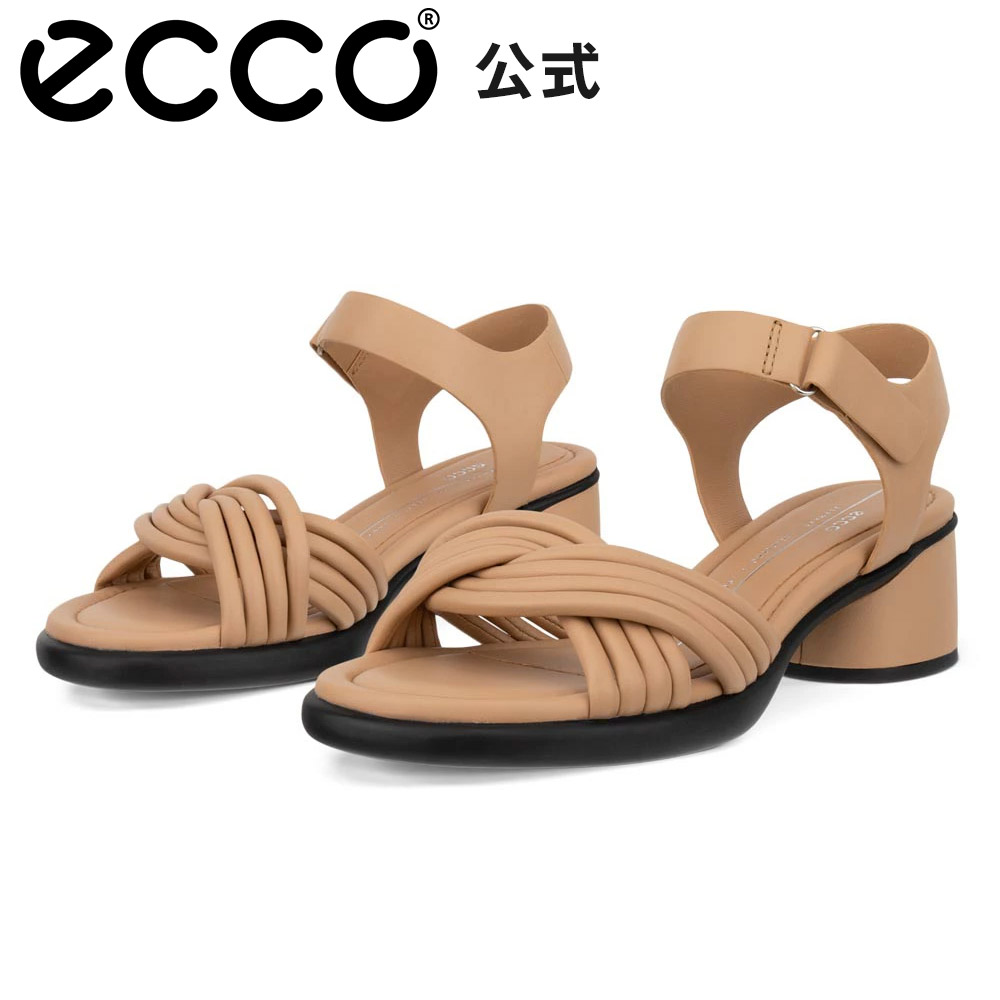 お買い物マラソン20%OFF [ECCO公式] スカルプテッド サンダル エルエックス 35 本革ストラップ ヒール サンダル BISCUIT ブラウン ウィメンズ 履きやすい 靴 ECCO SCULPTED SANDAL LX 35 エコー｜ECCO（エコー）公式 店