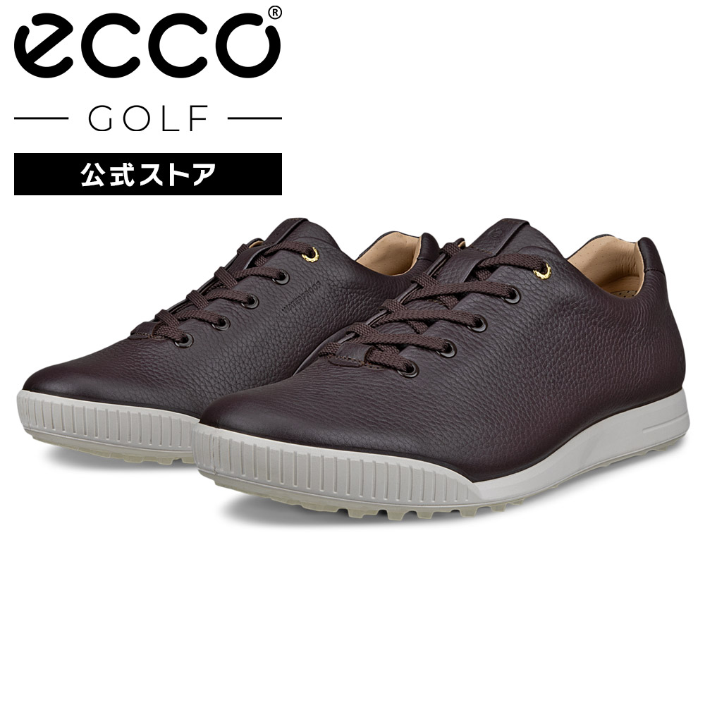 [ECCO公式] GOLF STREET RETRO HYBRID メンズ ウォータープルーフ ゴルフシューズ Mocha ブラウン 快適 軽量 履きやすい 紳士靴 メンズ 本革 ハイブリッドスパイクレスECCO-TEX 防水 雨の日 雨用 雨対応 エコー