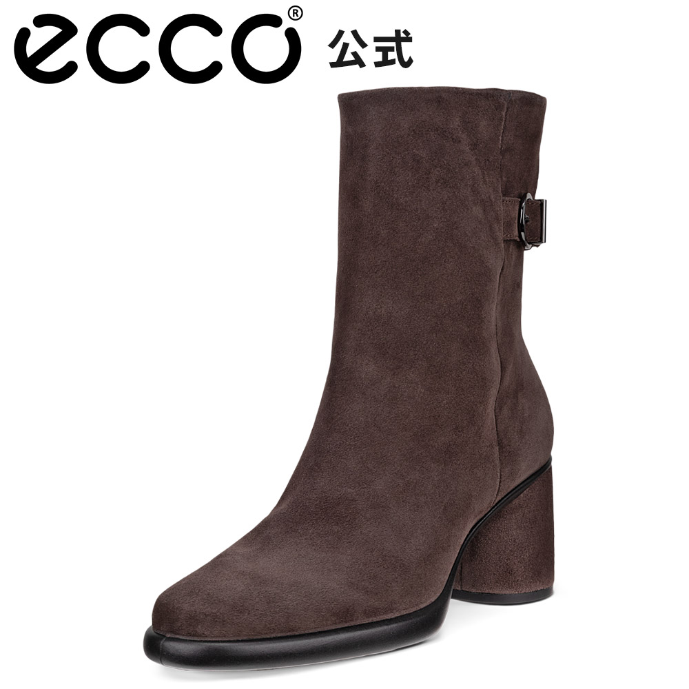 お買い物マラソンP10倍[ECCO公式] SCULPTED LX 55 W MID-CUT ウィメンズ バックル付きショートブーツ MOCHA ブラウン 快適 軽量 歩きやすい 女性 婦人靴 レディース 本革 トレンド エコー