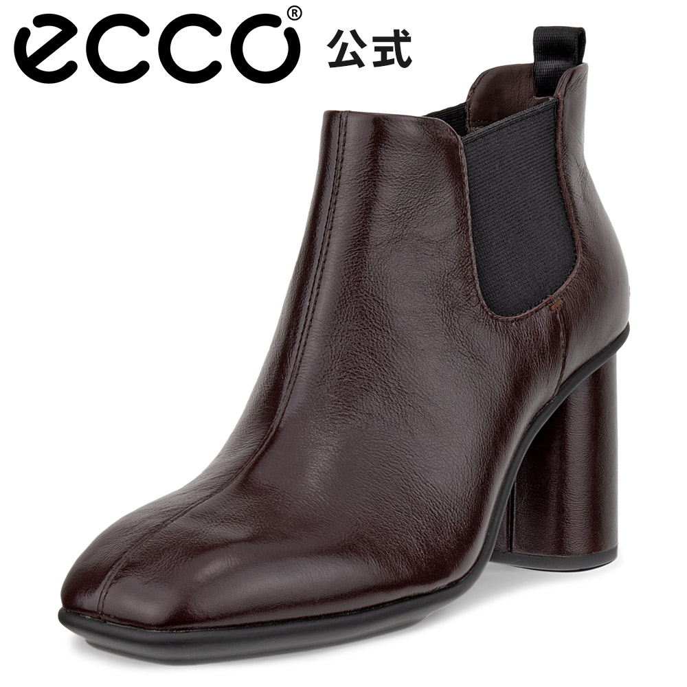 ECCO 本革　サイドゴアブーツ　38　24cm ほぼ未使用 ecco 本革サイドゴアブーツ 軽量 ブラック 38 24cm