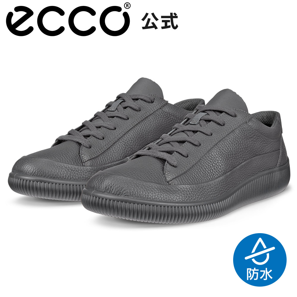 [ECCO公式] SOFT ZERO M SHOE WP メンズ ウォータープルーフ レースアップシューズ Magnet/Magnet グレー 快適 軽量 履きやすい 紳士靴 メンズ 本革 防水 雨の日 雨用 雨対応 エコー｜ECCO（エコー）公式 店