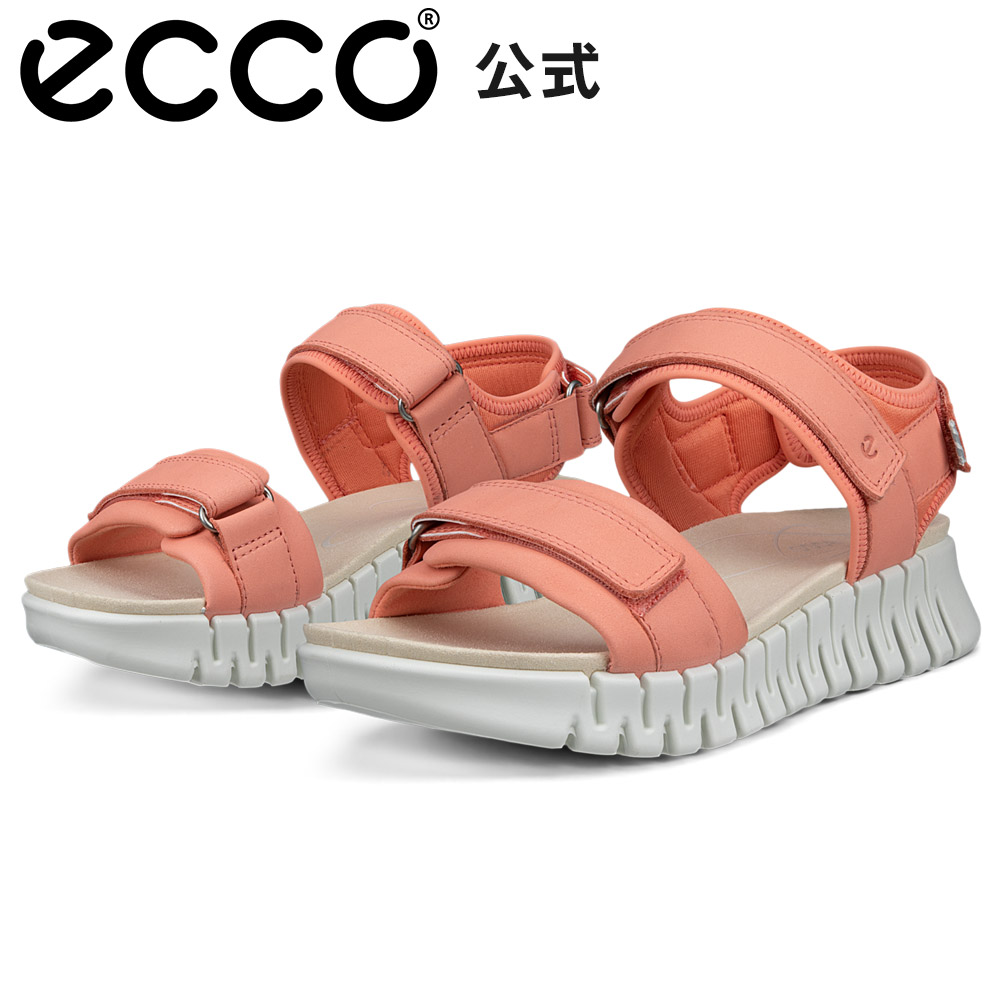 お買い物マラソン25%OFF [ECCO公式] GRUUV SOL W ウィメンズ 厚底スポーツサンダル BURNT CORAL エコー 靴 快適 履き心地いい 高品質 本革 シューズ 婦人靴 ウォーキング レディース 疲れにくい 旅行 街履き カジュアル オレンジ ピンク｜ECCO（エコー）公式 店 11,233円