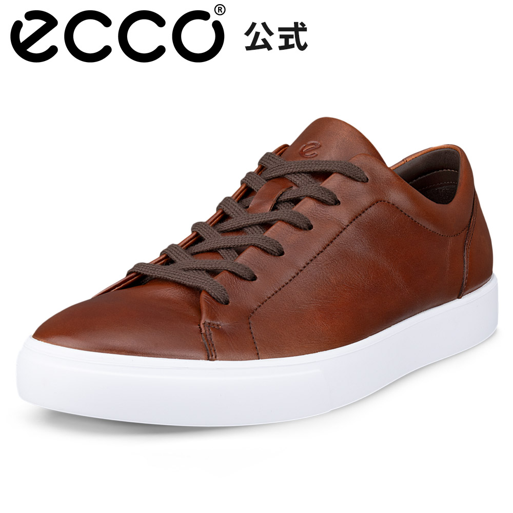 [ECCO公式] SOFT 10 M メンズ レースアップ スニーカー COGNAC エコー 新作 靴 快適 履き心地いい 高品質 レザー 本革 シューズ 紳士靴 ウォーキング 疲れにくい 通勤 旅行 街履き ブラウン レトロ ビンテージ感｜ECCO（エコー）公式 店