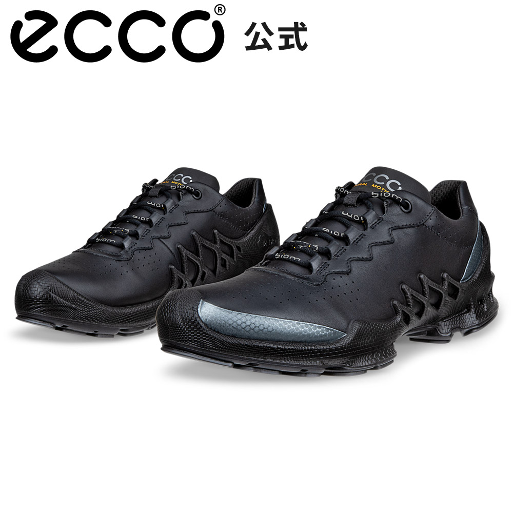 [ECCO公式] BIOM AEX W ウィメンズ レースアップ スニーカー BUFFED SILVER/BLACK エコー 靴 快適 履き心地いい 高品質 レザー 本革 シューズ 婦人靴 レディース ウォーキング 疲れにくい 黒｜ECCO（エコー）公式 店