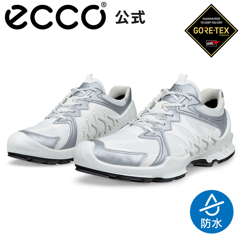 [ECCO公式] BIOM AEX W ウィメンズ レースアップ 防水 スニーカー SILVER METALLIC/BR WHITE CONCR/BR WHITE エコー 靴 快適 履き心地いい 高品質 シューズ 婦人靴 レディース レインシューズ ゴアテックス 白 24,640円