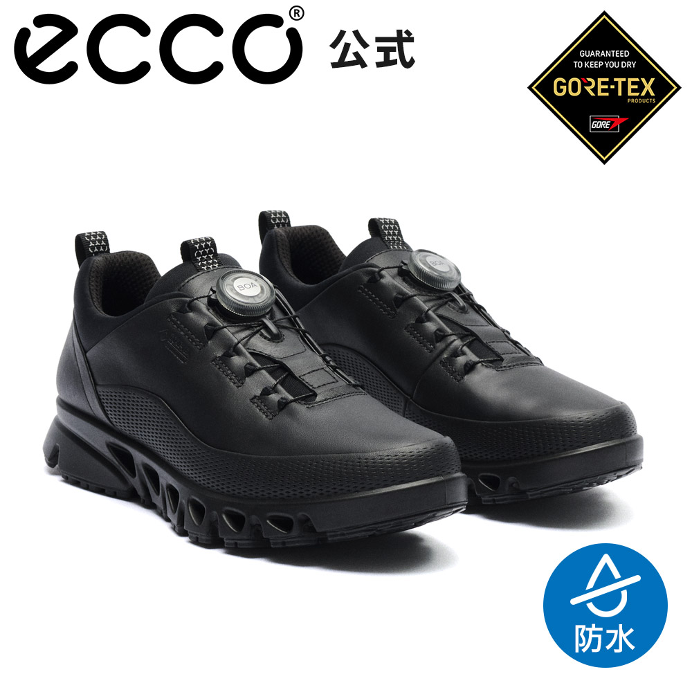 [ECCO公式] MULTI-VENT W ウィメンズ BOA GORE-TEX 防水 ウォーキング スニーカー BLACK エコー 快適 履き心地いい 疲れにくい 高品質 本革 ダイヤル式 婦人 靴 レディース 雨の日 レインシューズ ゴアテックス 黒｜ECCO（エコー）公式 店