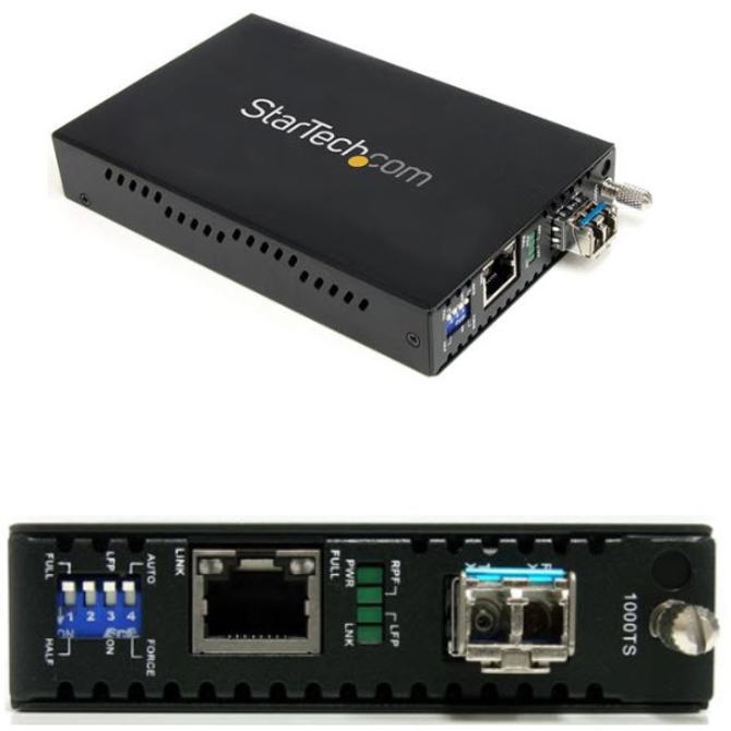 StarTech.com スタ－テックドットコム ギガビットイーサネット対応光メディアコンバータ 1000BASE-T(RJ45) - 1000BASE-LX(シングルモード/ LC) 40km ET1000S40LC2 【NE直】