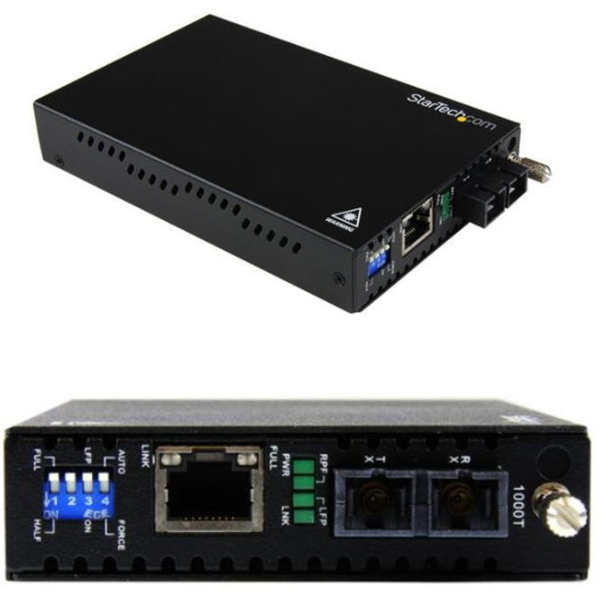 StarTech.com スタ－テックドットコム ギガビットイーサネット光媒体変換器 ギガビットイーサネット(1000Base-T) - 光衣料繊維(100BASE-SX)RJ-45(刃針) - 光衣料繊維 SCデュプレックス(刃針) ET91000SC2 【NE直】
