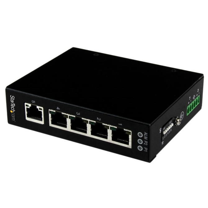 StarTech.com スタ－テックドットコム 5界面 アンマネージ工業用ギガビットイーサネットスイッチ DIN線路相応う/壁取り付け能力のある網状組織Gigabit Ethernetスイッチングこしき IP30保護することカテゴリー化標準尺度入れもの IES51000 【NE直】