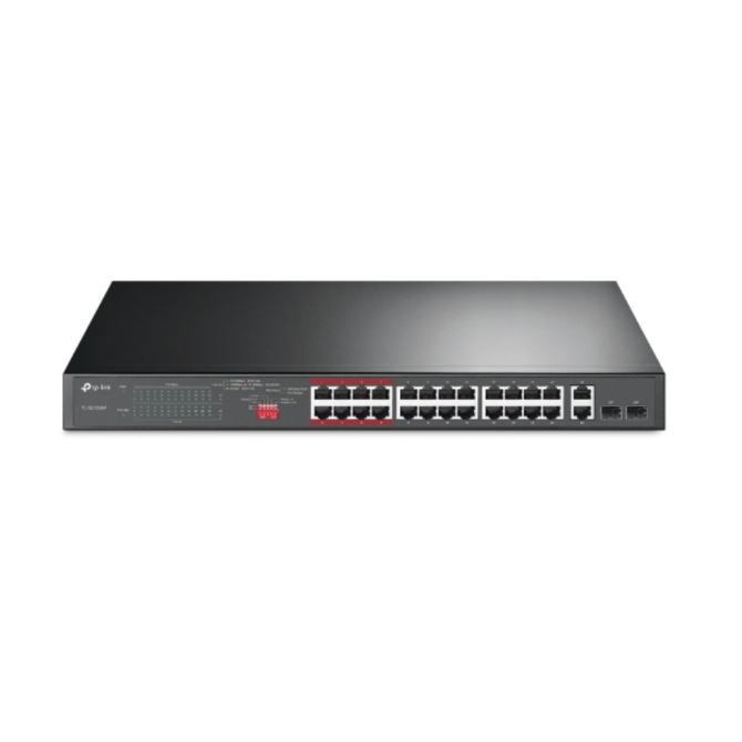 ｴﾝﾄﾘｰ至要たる確からしさ1/2最大限度100%Pﾊﾞｯｸ! TP-Link ティーピーリンク 24界面10/100Mbps+2ポートギガビット アンマネージPoE+取り替えっこ TL-SL1226P(UN)【NE直】