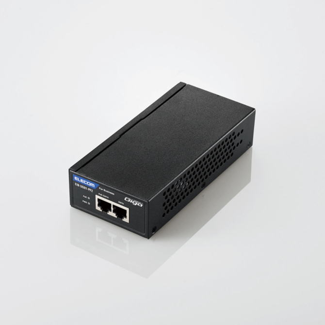 ELECOM エレコム 法人向けPoEインジェクター 802.3af(標準尺度最終生産物)相応う EIB-UG01-PF2 EIBUG01PF2【NE直】 スイッチングハブ-有線LAN-ネットワーク機器