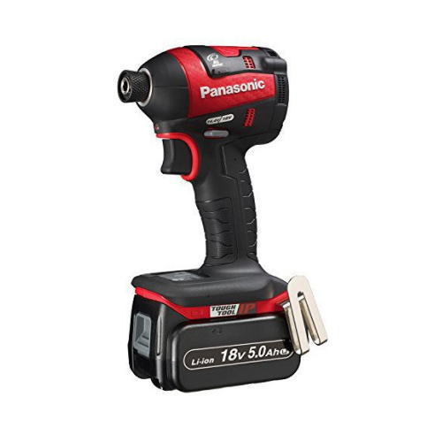 PANASONIC パナソニック 118mmのコンパクトヘッド 充電インパクトドライバー 5.0Ah（電池2個付）18V電池セット品 EZ75A7LJ2G-R（赤）