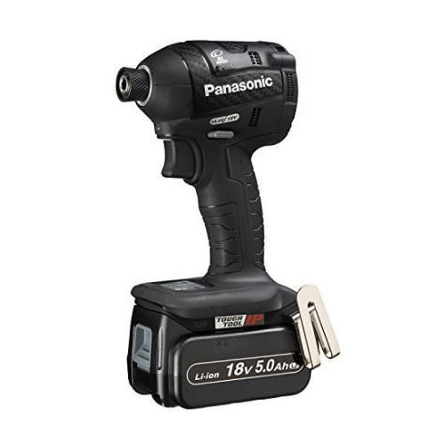PANASONIC パナソニック 118mmのコンパクトヘッド 充電インパクトドライバー 5.0Ah（電池2個付）18V電池セット品 EZ75A7LJ2G-B（黒）｜ECクルー店