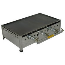 イベント用品 模擬店用品 業務用 鉄板焼器 マッチ点火式 Sタイプ 613&times;379(500)&times;180 S-60(トユなし)【ガス種：プロパン（LPガス）】｜ECクルー店
