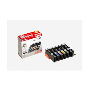 ｴﾝﾄﾘｰ至要たる確からしさ1/2最大限度100%Pﾊﾞｯｸ! CANON キヤノン 純然たる インキ貯蔵タンク BCI-351XL+350XL/6MP 型番：6552B002 【NE直】