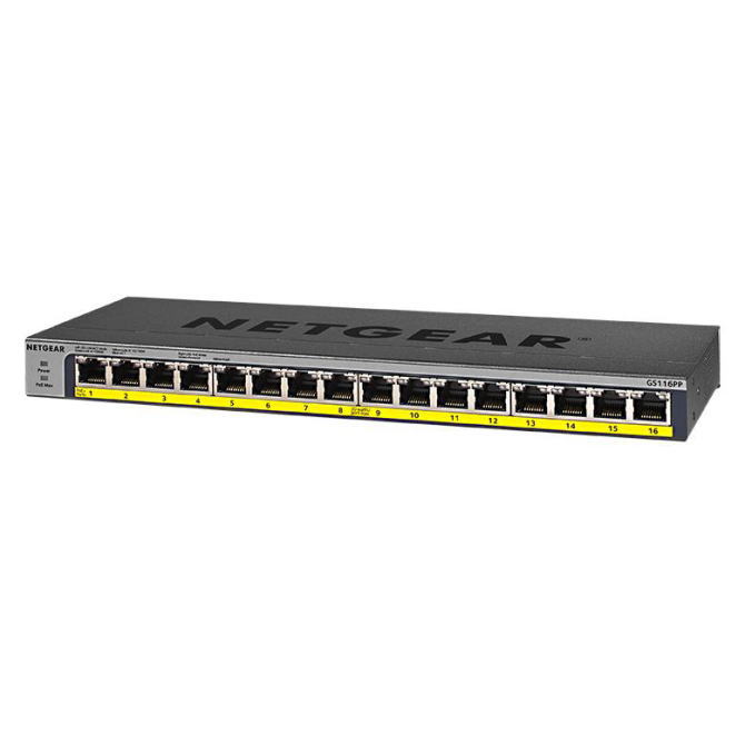 NETGEAR ネットギア・インターナショナル PoE+対応 (183W) ギガビット16ポート アンマネージスイッチ GS116PP-100AJS GS116PP100AJS 【NE直】|ECクルー店