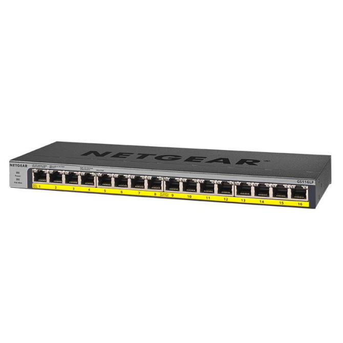 NETGEAR サイバー空間歯車・世界的 ギガ16界面 PoE+(76W)相応う アンマネージスイッチ GS116LP-100AJS GS116LP100AJS 【NE直】