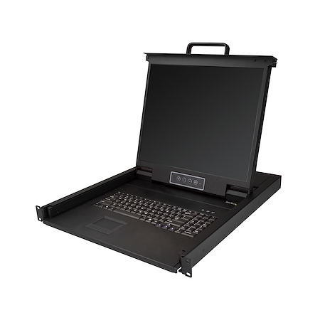 StarTech.com スタ&minus;テックドットコム ラックマウント対応KVMコンソールドロワー VGA対応19インチLCD 1U シングルKVMスイッチ 1280x1024 RKCONS1901【NE直】｜ECクルー店