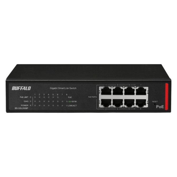 BUFFALO 緩衝装置置き目 法人向け Giga相応う Layer2 かっこ良いLite取り替えっこ BS-GSL2008P BSGSL2008P【NE直】