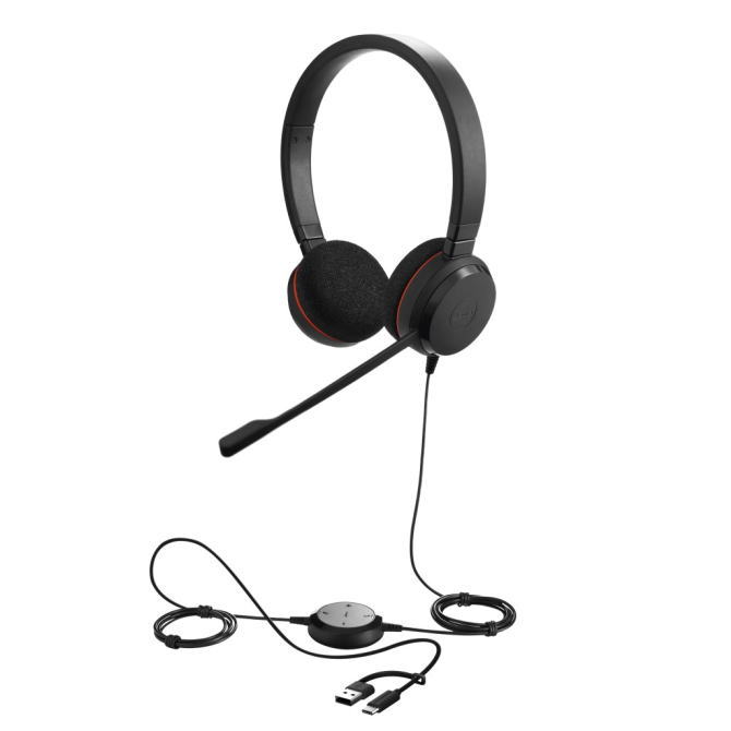 【当日発送】 Jabra ジャブラ コード付き 会議用 ヘッドセット 2年保証付 MS Teams認定 Evolve 20 MS Stereo USB C/A 4999-823-169 Web ミーティング 在宅 リモート オンライン マイク ヘッド フォン コールセンター
