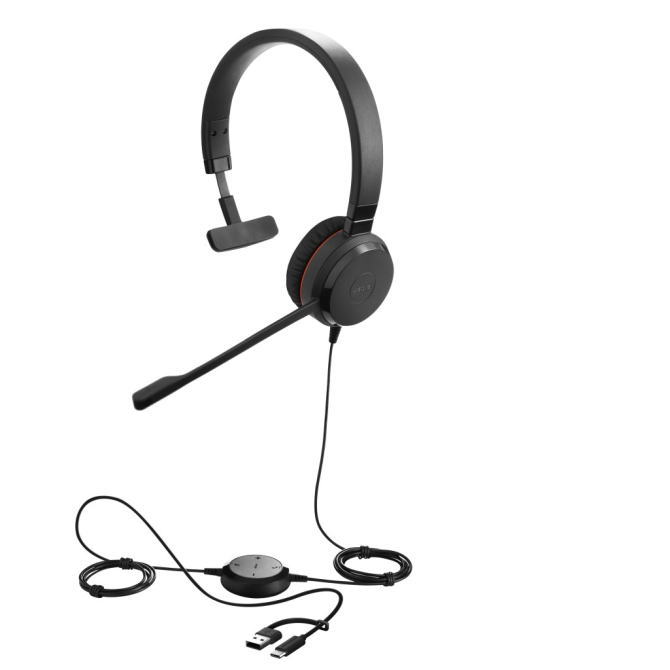 【当日発送】 Jabra ジャブラ コード付 会議用 片耳 ヘッドセット 2年保証付 MSTeams認定 EVOLVE 30 II MONO MS USB C/A 5393-823-369 Web ミーティング 在宅 リモート オンライン 会議 マイク ヘッド フォン