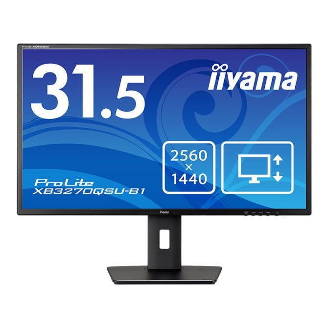 iiyama イイヤマ ProLite 31.5型ワイド液晶ディスプレイ (IPS方式パネル/WQHD/HDMI/DP/昇降/ブラック) PCモニターXB3270QSU-B1 XB3270QSUB1【NE直】｜ECクルー店