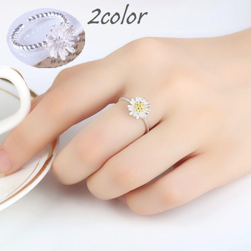 花モチーフ シルバーリング クリア フラワーモチーフリング / シルバー | kapuwa