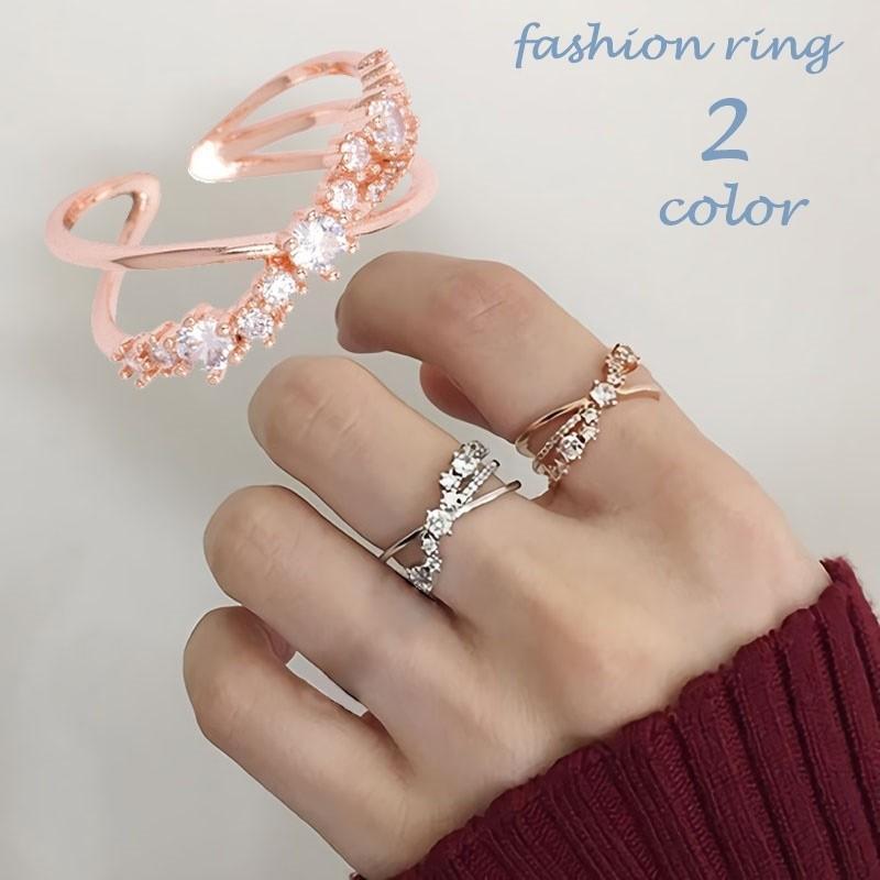 キラキラ　Christian Dior　リング　クリア　ラインストーン　ワイド 美品 Christian Dior クリアリング ロゴ ラインストーン 高級