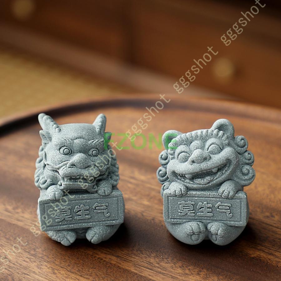 玉彫 獅子　ペア　彫刻 置物 金運 開運 風水 魔除　骨董 美術　インテリア　② 楽天市場】NO-10【送料無料】 ≪黄金≫風水の獅子【A】 風水の