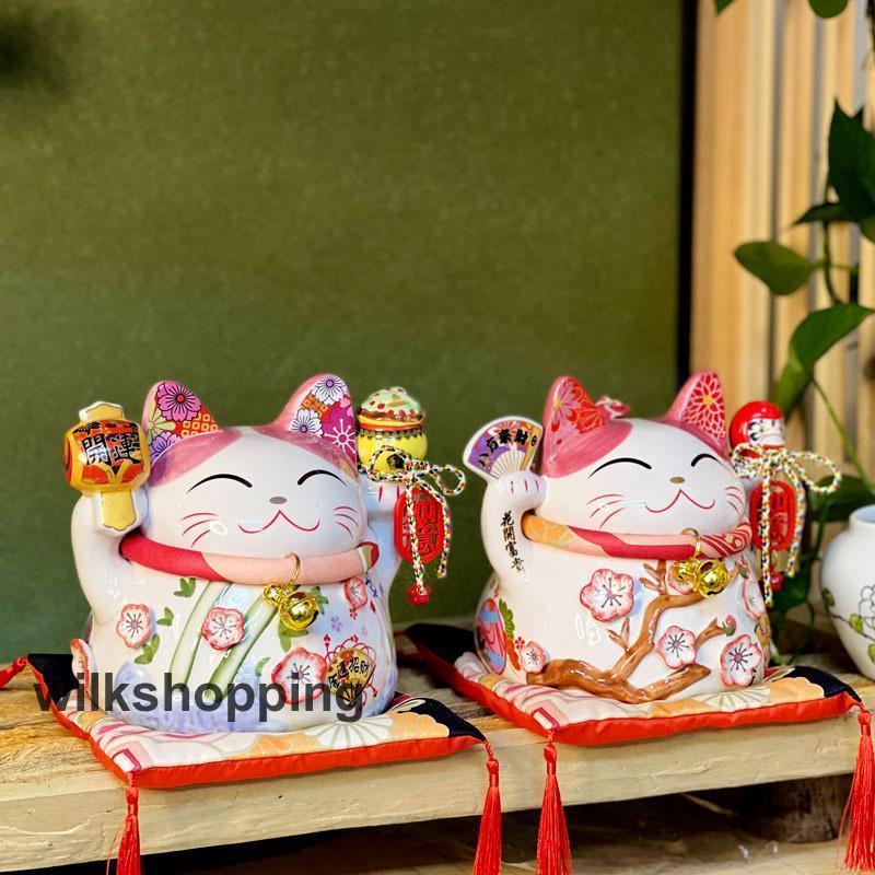 楽天市場】開運貯金箱 まる福猫 招き猫 人形 赤 仕事運向上招福開運