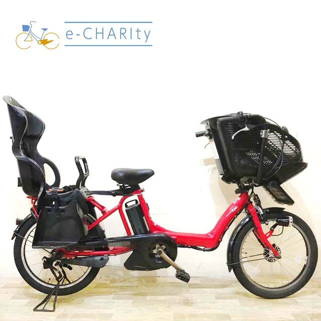 【中古】 電動自転車 子ども乗せ 子供乗せ ヤマハ PAS Kiss mini パス キッス ミニ レッド 20インチ KD526 電動アシスト自転車 【神戸在庫】