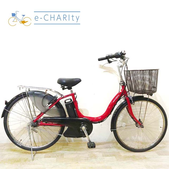 【中古】 電動自転車 ママチャリ ヤマハ PAS ナチュラ L レッド 24インチ KD033 電動アシスト自転車 【神戸在庫】