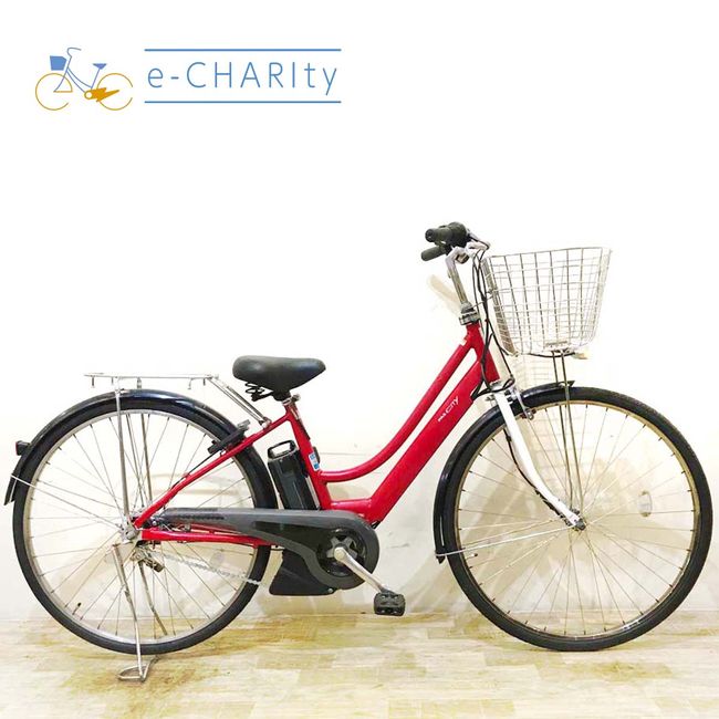 【中古】 電動自転車 シティ ヤマハ PAS CITY L5 パス シティ L5 レッド 27インチ KE004 電動アシスト自転車 【神戸在庫】